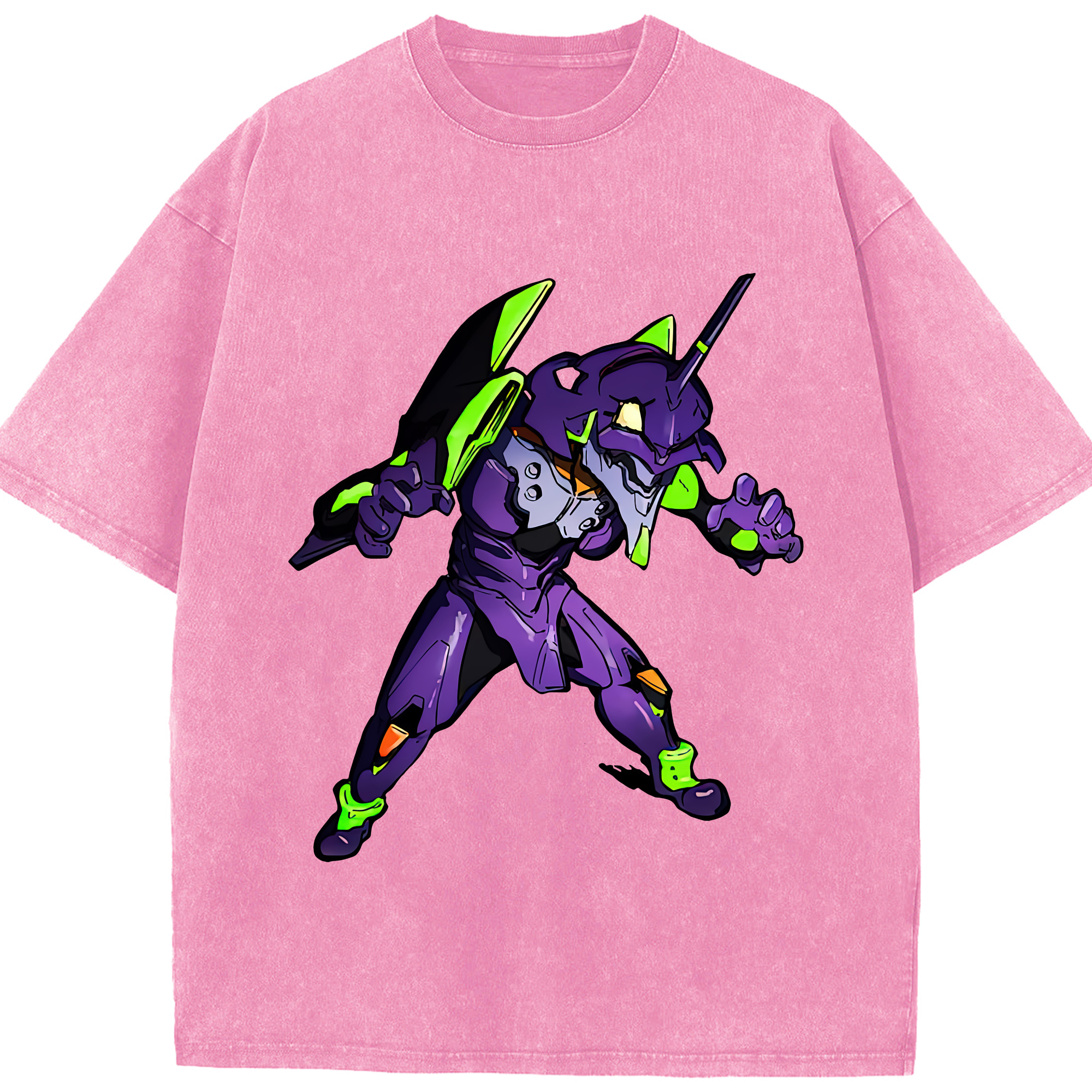 （画像用） EVA 新世紀エヴァンゲリオン 綿100% ヴィンテージ風 半袖Tシャツ（フロントプリント）